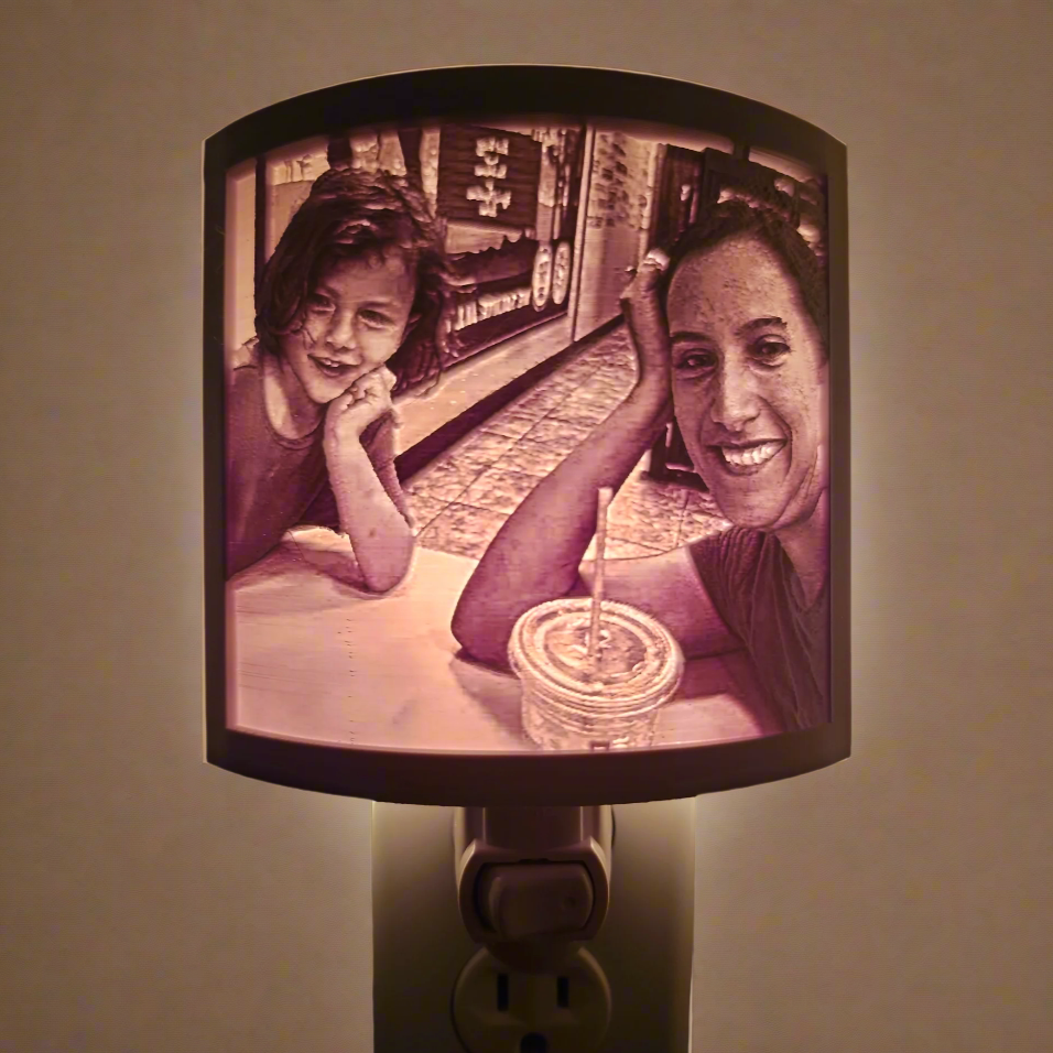 Memory Light Custom Nightlight, girls front side